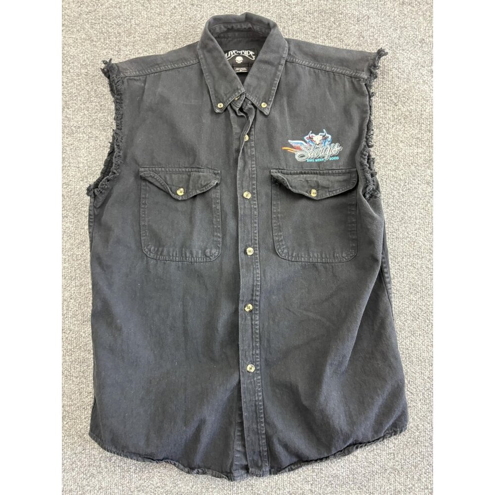 Sturgis Bike Week 2008 Shirt Mens Medium Live To Ride Sleeveless Biker Vest